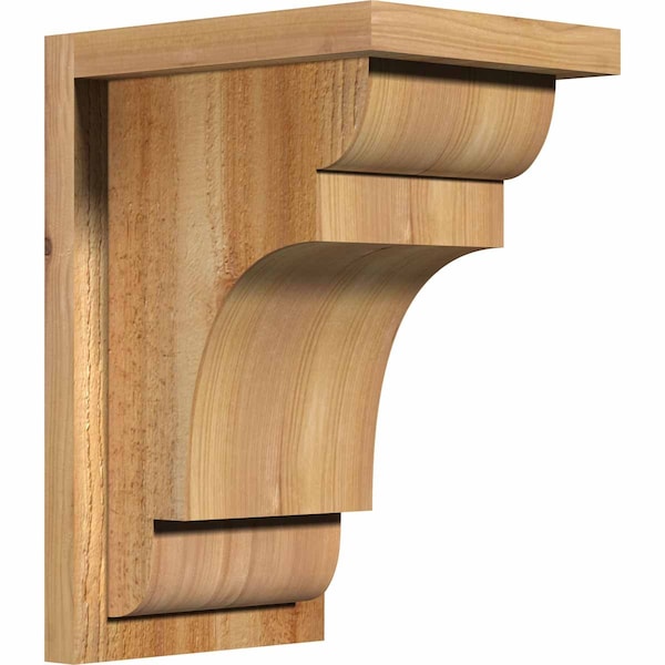 Ekena Millwork New Brighton Rough Sawn Corbel w/Backplate, Western Red Cedar, 8"W x 10"D x 14"H COR08X10X14NEB01RWR - main
